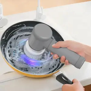 Electric Spin Scrubber, Handheld Kitchen Cleaning Brush with Replacement Heads, UsbRechargeable Cordless Spin Scrubber, AutomaticRotating Power Cleaning Brush Scrubber forHome Cleaning Supplies, Summer for Gift electric rotary electric spin