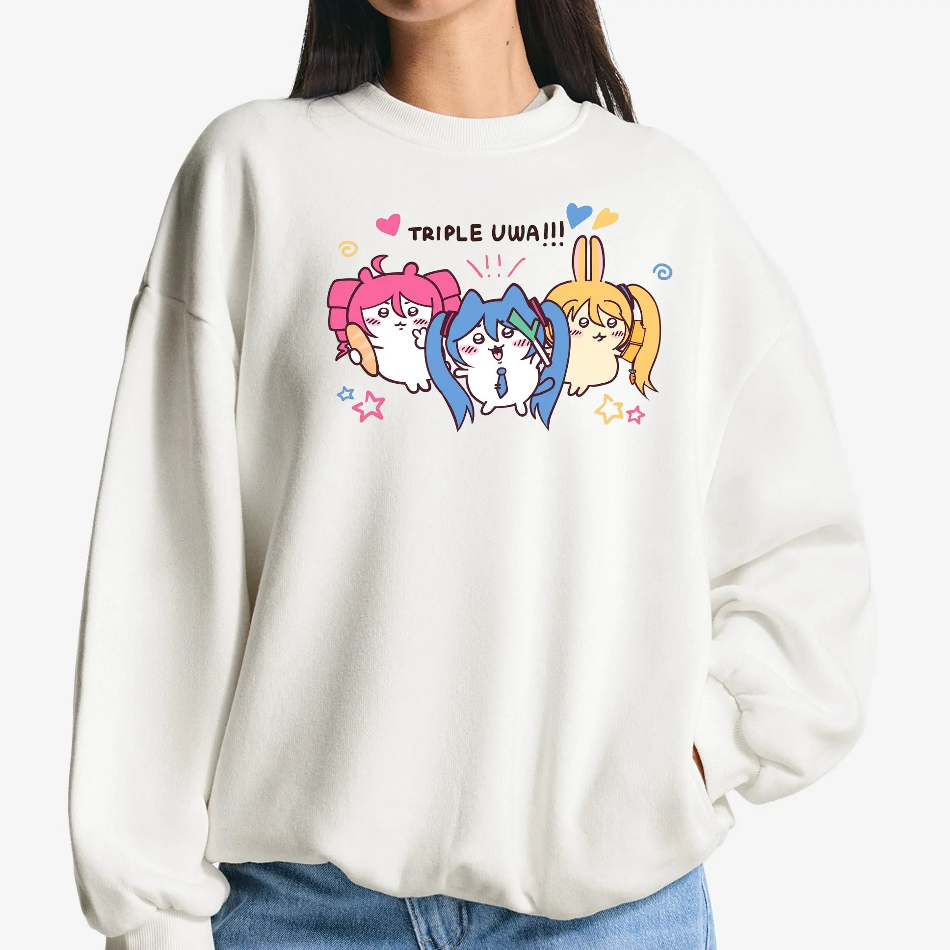 Trio Uwa Sweatshirt, Cute Japanese Anime Manga Inspired Shirt, Unisex Shirt, Birthday gift for Men Women