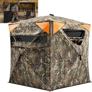 Tidewe Vis360 See Through Ground Blind Swing Door | 360° Camouflage Pop Up Hunting Blind for 2/3 Person | Portable Deer Blind with Orange Cover #Christmas Deal