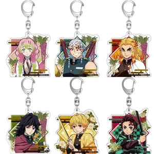 Hot Anime Demon Slayer Keychain Model Figure Cosplay Plate Holder Topper Birthday Fans Christmas Desk Decor Plate Gift