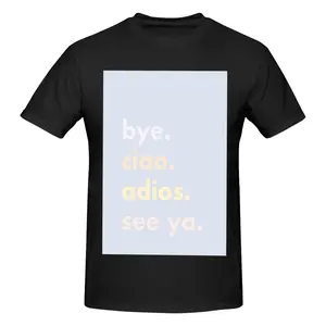 【Type Rebel】"BYE.CIAO.ADIOS.SEE YOU." Vintage American Letter Print T-Shirt | Unisex Heavyweight Cotton Oversized Tee PQ282J7YdNWsA