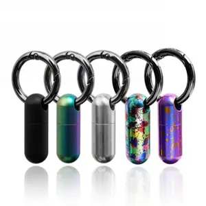 Multi-Color Titanium Alloy Capsule Waterproof Case, Portable Outdoor Tool, Durable & Lightweight Design, Perfect for Hiking & Camping