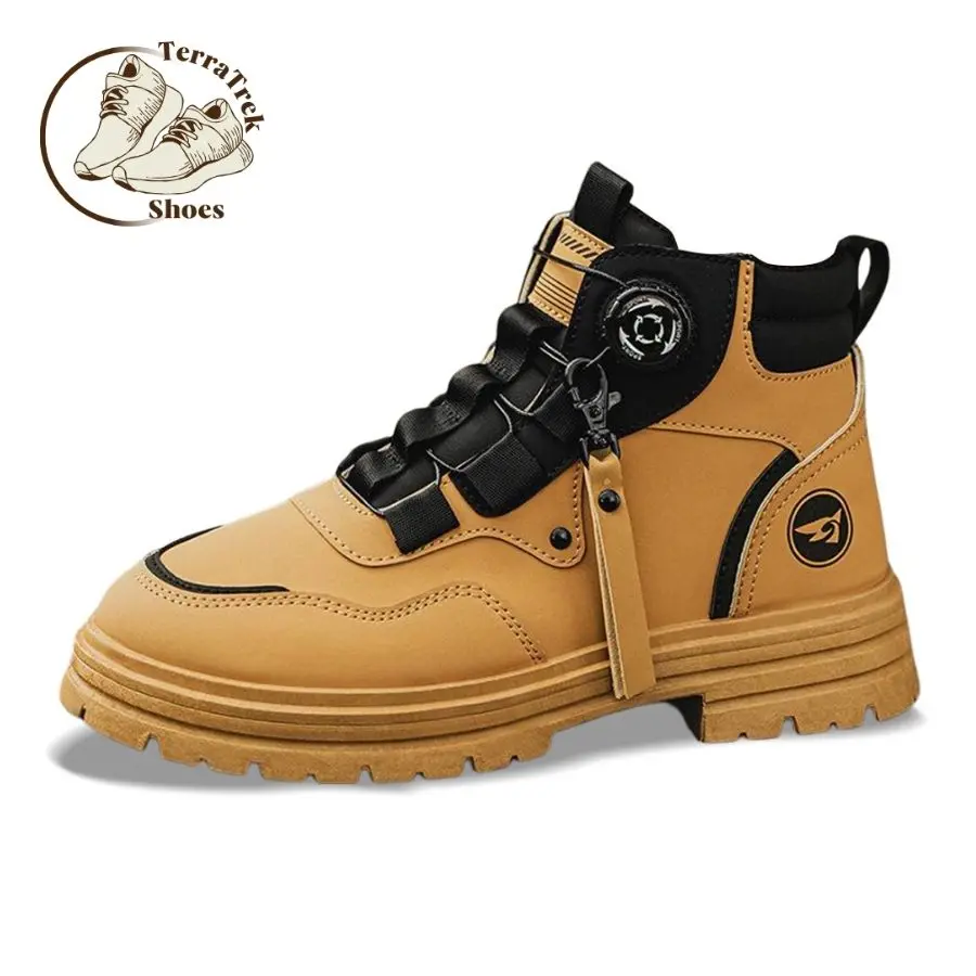 Men’s Outdoor Hiking Boots, Breathable Non-Slip Winter Shoes, High-Top Trail Boots For Walking, Trekking, Mountaineering, Snow & Cold Weather Activities
