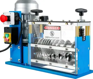 VEVOR Electric Wire Stripping Machine 10 Blades, 75 ft/min Speed 0.06"-1.5" Automatic Wire Stripper | 370W Copper Cable Stripper with 11 Channels, for Wire Stripping Copper Recycling Scrap Handling