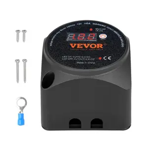 VEVOR Dual Battery Isolator Kit, 12V 140Amp, Manual and Auto Modes VSR Voltage Sensitive Relay with LCD Screen, Smart Battery Isolator for ATV UTV RV Camper Off-Road Vehicle Caravan Truck Boat Yacht
