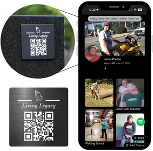 Living Legacy QR Medallion for headstones - online profile in remembrance of loved one’s memorial