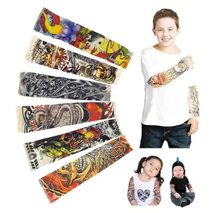 6PCS Kids Temporary Tattoo Sleeves – Fake Slip On Arm Tattoos (Eagle, Skull, Dragon, Snake & More)