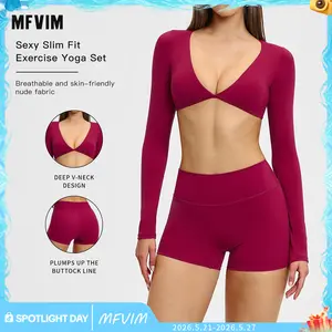 MFVIM Women's 2 Piece Cloud Yoga Set - Sports Outfits, Stretchable Activewear, Gym Workout Women's Comfortable Stylish Sporty Outfits, Ideal for Workout Casual Wear & Active Lifestyle, Perfect Gift for Her