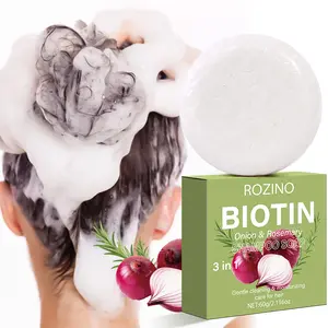 Biotin Onion & Rosemary 3 - in - 1 Shampoo Soap (60g), Gently Cleanses, Carefully Cares for Hair, Helps Hair Maintain a Good Condition