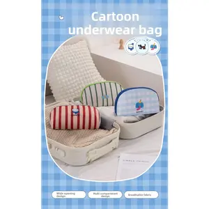 Travel Underwear Storage Bag Large Capacity Cartoon Business Trip Bra Miscellaneous Storage Bag Portable Waterproof Toiletry Organizer Bag