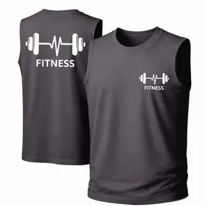 Men's Cotton Sleeveless Tank Top -Fitness Sport Printed Style. This Is A Casual Item Suitable For Both Men And Women, Especially Perfect For Spring And Summer; The Cool Print And Classic Crew Neck Cut