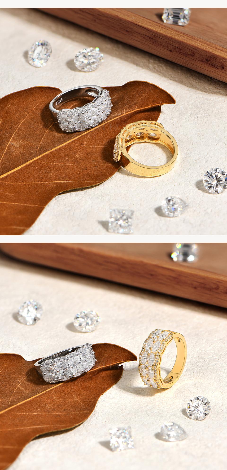 ATTAGEMS 0.3CT Oval Cut D VVS1 Color Lab-Grown Moissanite Ring Unisex 925 Sterling Silver Ring Party Anniversary Engagement Holiday Gift Fine Jewelry R355