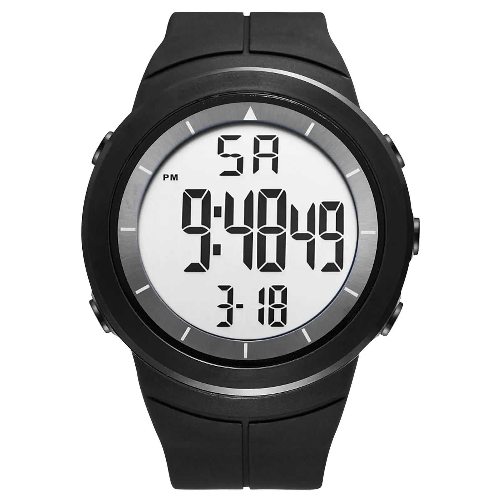 OIDEA Men's Multifunctional Military Quartz Watch - TPU Strap, 3 ATM Waterproof, Large Luminescent Dial, EL Backlight, Stopwatch, Alarm, Athletic Digital, Button-Operated, LED-Lit, Masculine, Outdoor Gift for Teens, Athletic Digital Watches, Button-Operat