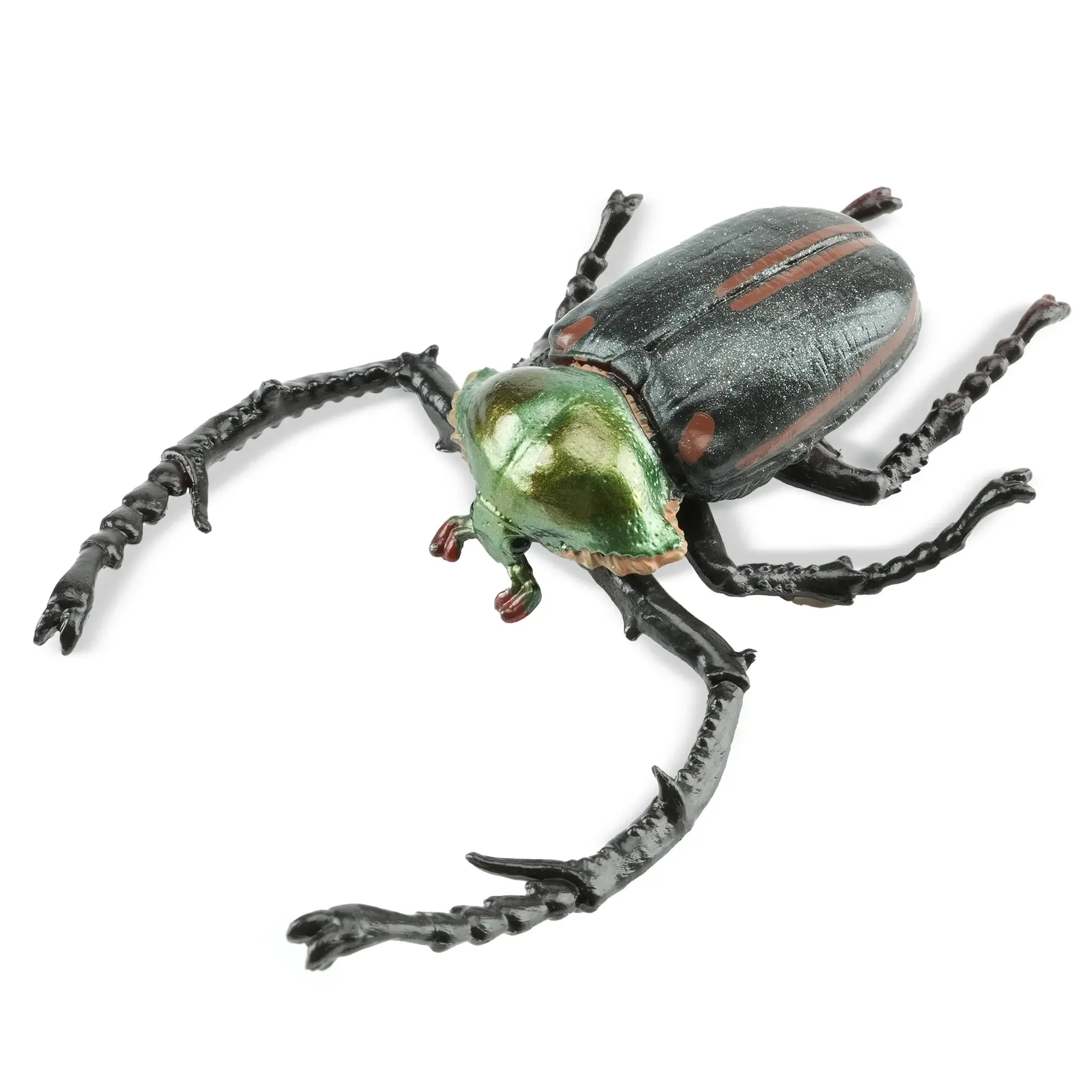 Toymany Hand-Painted Janson's Long-Armed Scarab Beetle Plastic Figurine - Realistic Unisex Insect Model, Ideal for Early Education, Montessori Sensory Play, Thoughtful Collectible Toy Gift