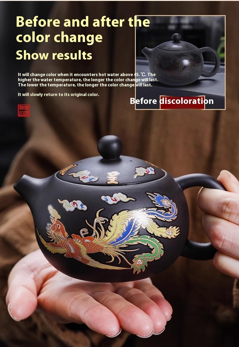 Color Changing Dragon & Phoenix Tea Pot