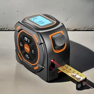 Type-C Rechargeable Digital Laser Rangefinder, 197ft Laser Measuring Tool with 16ft Tape Measure, Multifunctional Measuring Tool for Woodworking & DIY Task