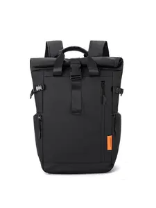 New trend curly top backpack for men, large capacity student bag, outdoor travel backpack, laptop bag, trendy backpack