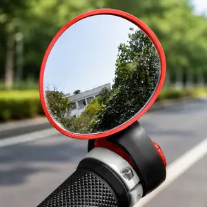 360-Degree Adjustable Bike Mirror, HD View, 4 Colors. Silicone Anti-Slip Handle, Universal Fit for Mountain/Road Bikes. Vibration-Resistant Design for Adults & Kids. Easy Installation, Commuting Safety Essential.