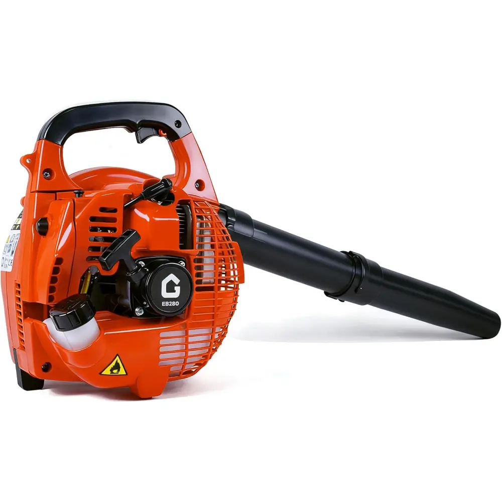 28 CC High-Torque Gas Powered Handheld Leaf Blower, 490 CFM, 280 MPH, 2-Cycle Lightweight Leaf Blower for Lawn Care and Driveway Cleaning, Lightweight Leaf Blowers