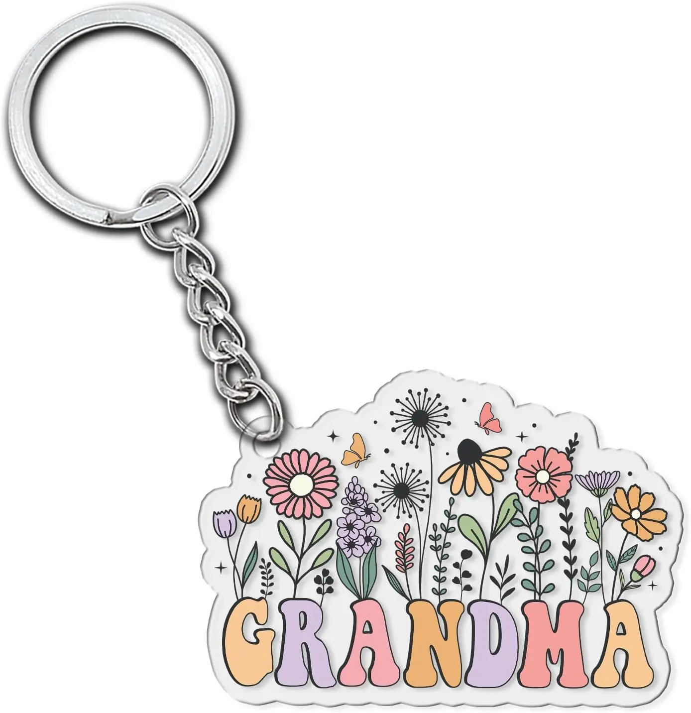Grandma Keychain - Thoughtful Acrylic Keychain for Grandmothers, Nana, and Grammy - Sentimental Gifts for Birthdays, Mother’s Day, Baby Announcements & Family Celebrations - Stylish & Durable - 2 Inch