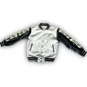 Moody Mori | Bone Varsity Jacket | Unisex