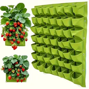18 Pocket Vertical Garden Planting Bag, Lightweight Wall Hanging Planter, Indoor Outdoor Space Saving, Modern Balcony Yard Flower Rack, Wall Plant Holder
