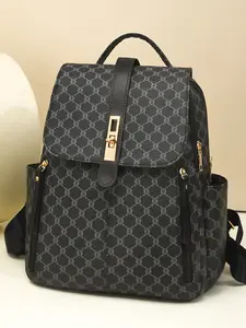Women's Shoulder Bag, New Retro Casual Women's Bag, Trendy Print Colorblock Travel Backpack For Women Large Capacity, Carry On Backpack