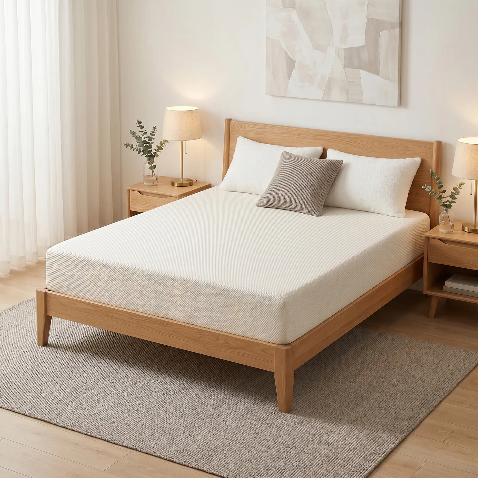 Pressure Relief Foam Mattress, Medium Firm, Breathable for Side and Back Sleepers