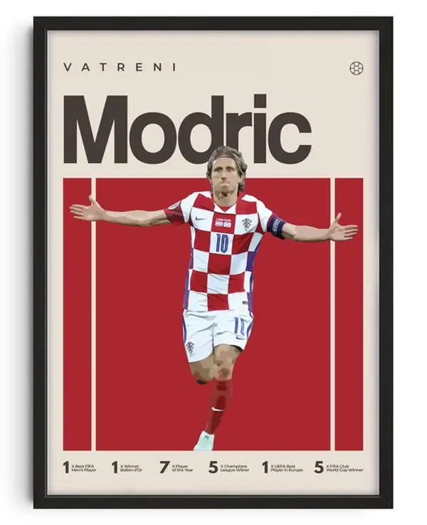 Luka Modric, Croatia Football Poster