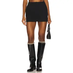 Line & Dot Eton Mini Skirt in Black