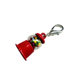 Fashion Accessory Bubble Gum Machine Clip-On Zipper Charm for Jackets and Bags