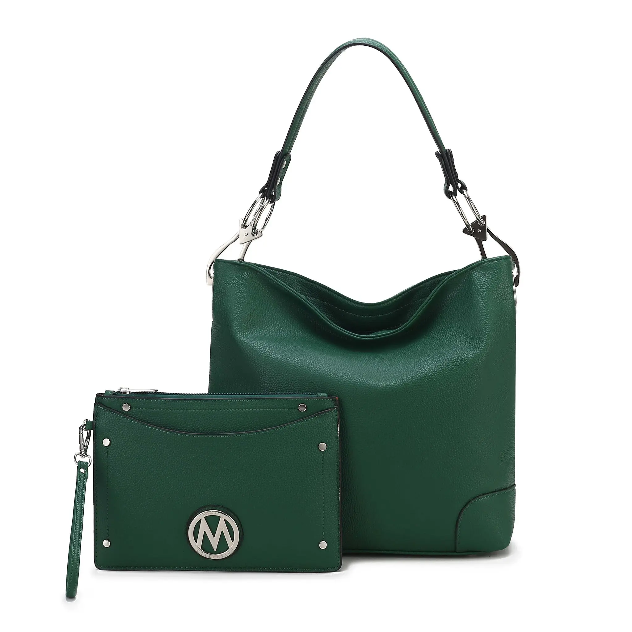 Viviana Hobo Bag and Wristlet Set Leather Satchel Purse Women