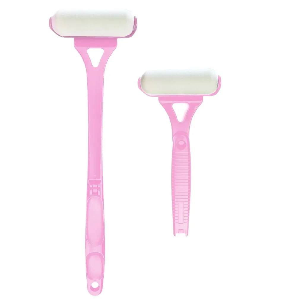 Back & Body Lotion Applicator with Long Handle Foldable Handle, Sponge, Plastic, Sunscreen Roller and Reusable Foam Roller for Liquid Creams Ointments, Body Care Tool, Body Brush