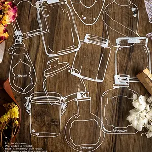 20PCS Carolfan Transparent Dried Flower Bookmarks, DIY Handmade Creative Plant Specimen Cards, Aesthetic Stationery Vintage Gifts for Book Reading Lovers