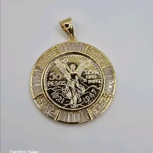 CENTENARIO BIG  gold-plated PENDANT ONLY gold-plated with stones