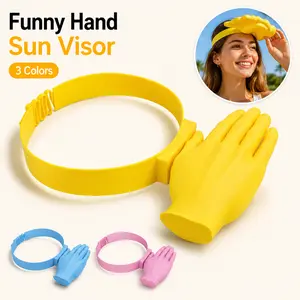 Hand Shaped Sun Visor Hat, Adjustable Novelty Headband, Lightweight PLA Outdoor Shade Cap, Funny Gift for Beach, Fishing & Parties