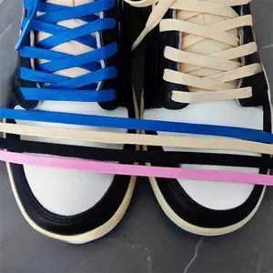 1 Pair Flat Cotton White Black Pink Shoelaces For Sneakers Sport Casual Basketball Shoes Laces Women Men Shoestrings