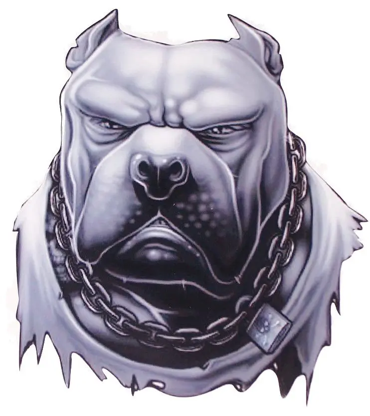 Angry Pit bull / Bulldog Decal / Sticker Great for car truck or SUV Window