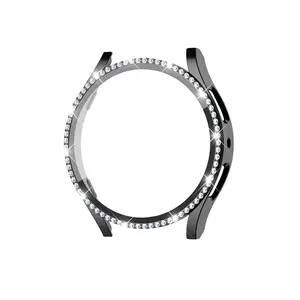 Samsung Galaxy Watch 5 44mm Smartwatch Screen Protector, Crystal Diamond Sparkling Case, with Tempered Glass Screen Protector, Scratch and Drop Resistant Accessories, Black