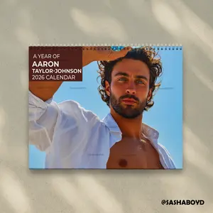 A Year Of Aaron Tailor-Johnson Calendar 2026 - Dave Lizewski, Ray Marcus, Tom Ryder, Kraven |Home Decor, Office Decor - New Year Fan Gift, Unique Gift