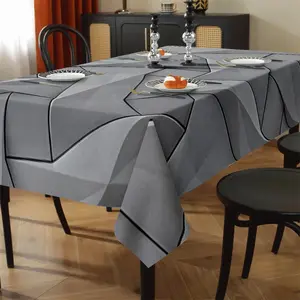 1pc retro abstract pattern exquisite printing, square polyester tablecloth, fashionable and elegant, furniture decoration large-sized tablecloth, suitable for decorating dining tables, picnics or holiday gatherings in spring, and decorating rooms