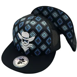 De Rancho Fine Aztec Print Hat (Blue/Black)