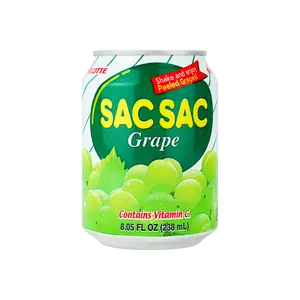 LOTTE SAC Grape Juice Drink 238ml - Authentic Korean Beverage, Refreshing Real Grape Pulp