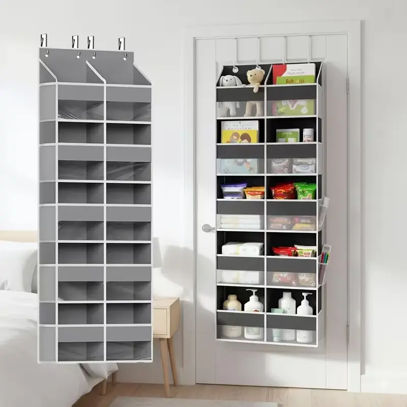 Over-the-Door 5-Tier Hanging Storage Organizer with Multiple Pockets – Sturdy & Durable Shelves for Toys, Diapers, Clothes, Yarn, and More. Perfect for Bedroom, Bathroom, Nursery, Closet, and Pantry.