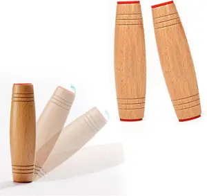 2X Wood Stress Bar Fidget Stress Mokuru Dimensional Sided Flip Stress Free Fidget Spinner Stick