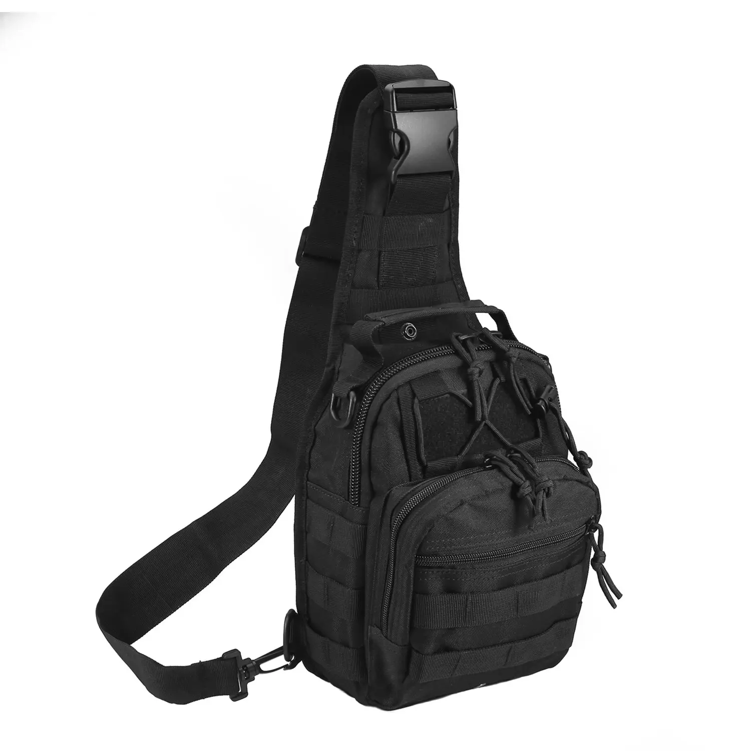 Men's Tactical Shoulder Bag, Water-Resistant 1000D Nylon Crossbody Sling Pack with MOLLE System for EDC, Hiking, and Travel, Edc Holder Bag, Portable Shoulder Bag