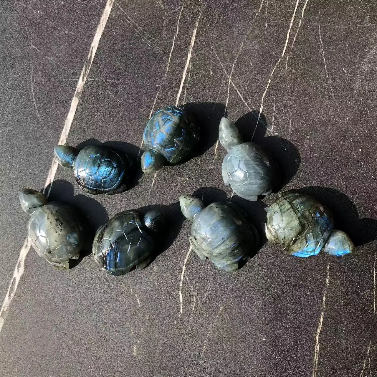Natural Crystal Carving  Labradorite Turtle