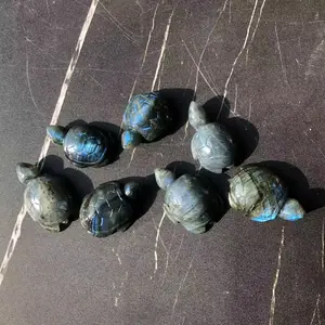 Natural Crystal Carving  Labradorite Turtle