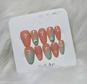 Coral Sage Ombre Press-On Nail Set