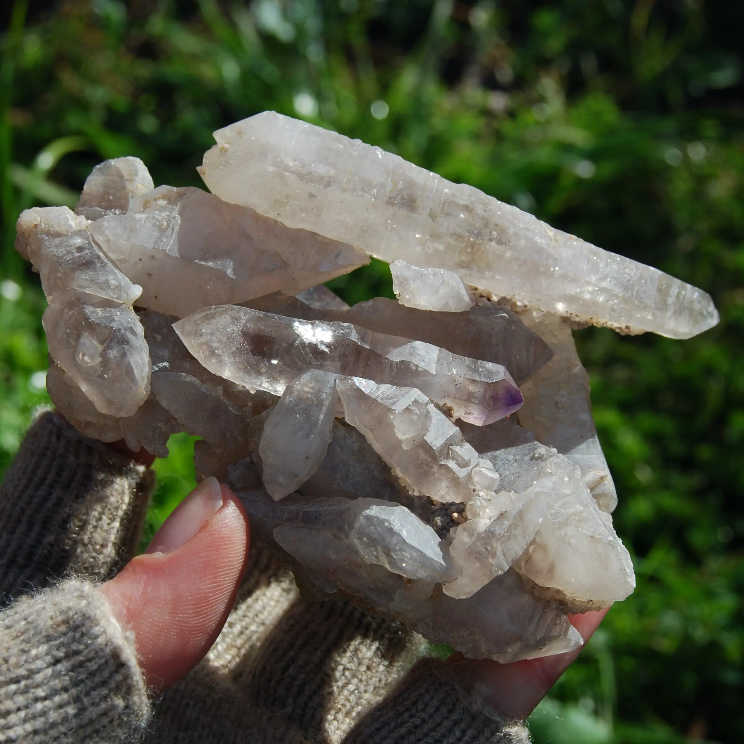 4.5in 225g DT Amethyst Scepter Crystal Cluster, Zimbabwe